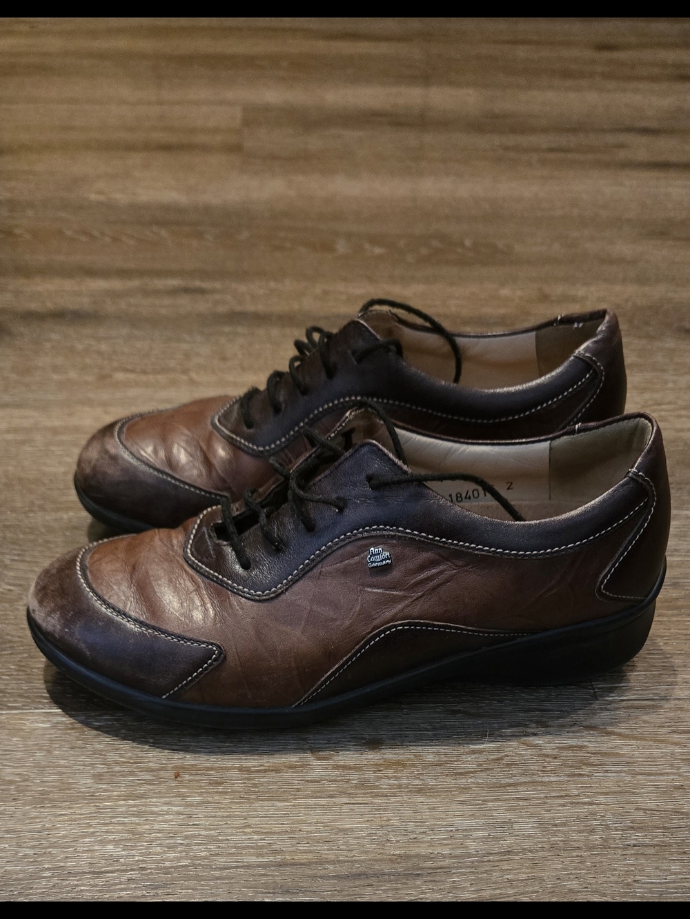 Finn Comfort Germany Leather Lace-Up Shoes - Size 6.5